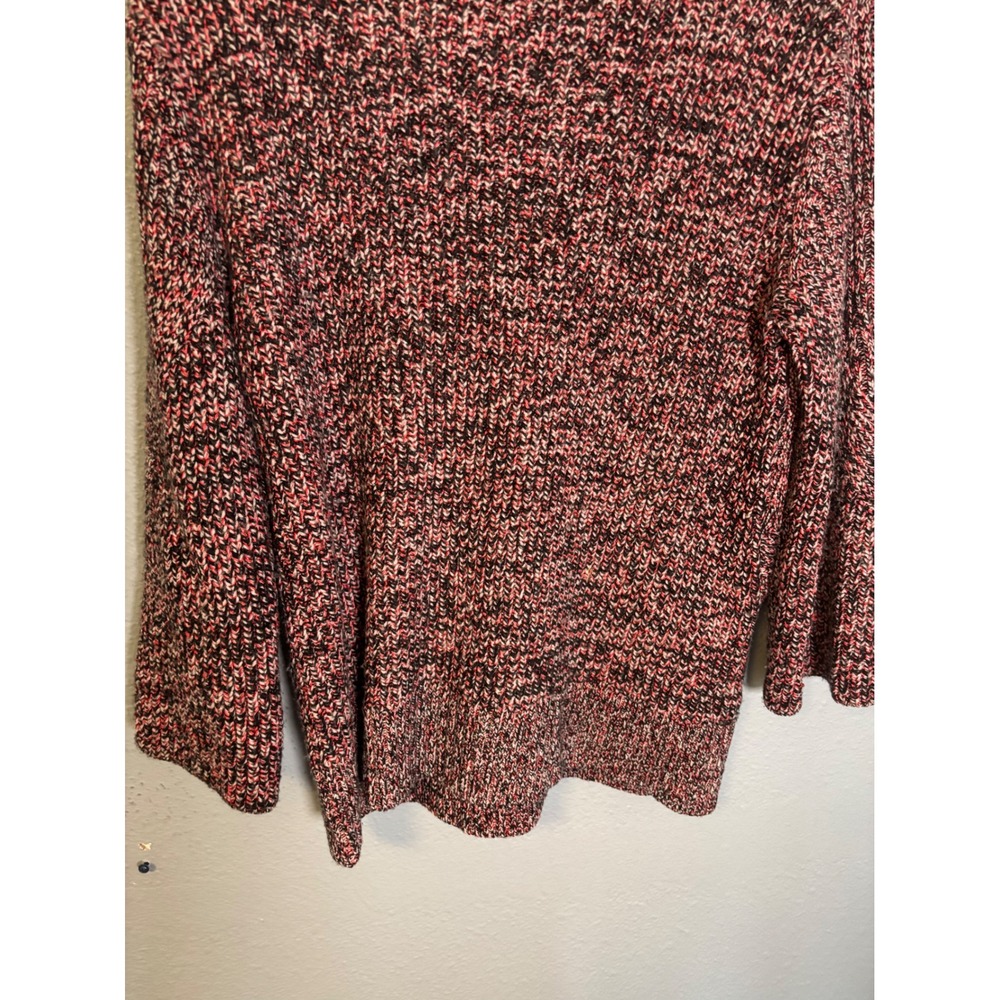 Rag & Bone Women's Bry Merino Wool Mock Neck Oversized Sweater Red Black Medium - Picture 8 of 10